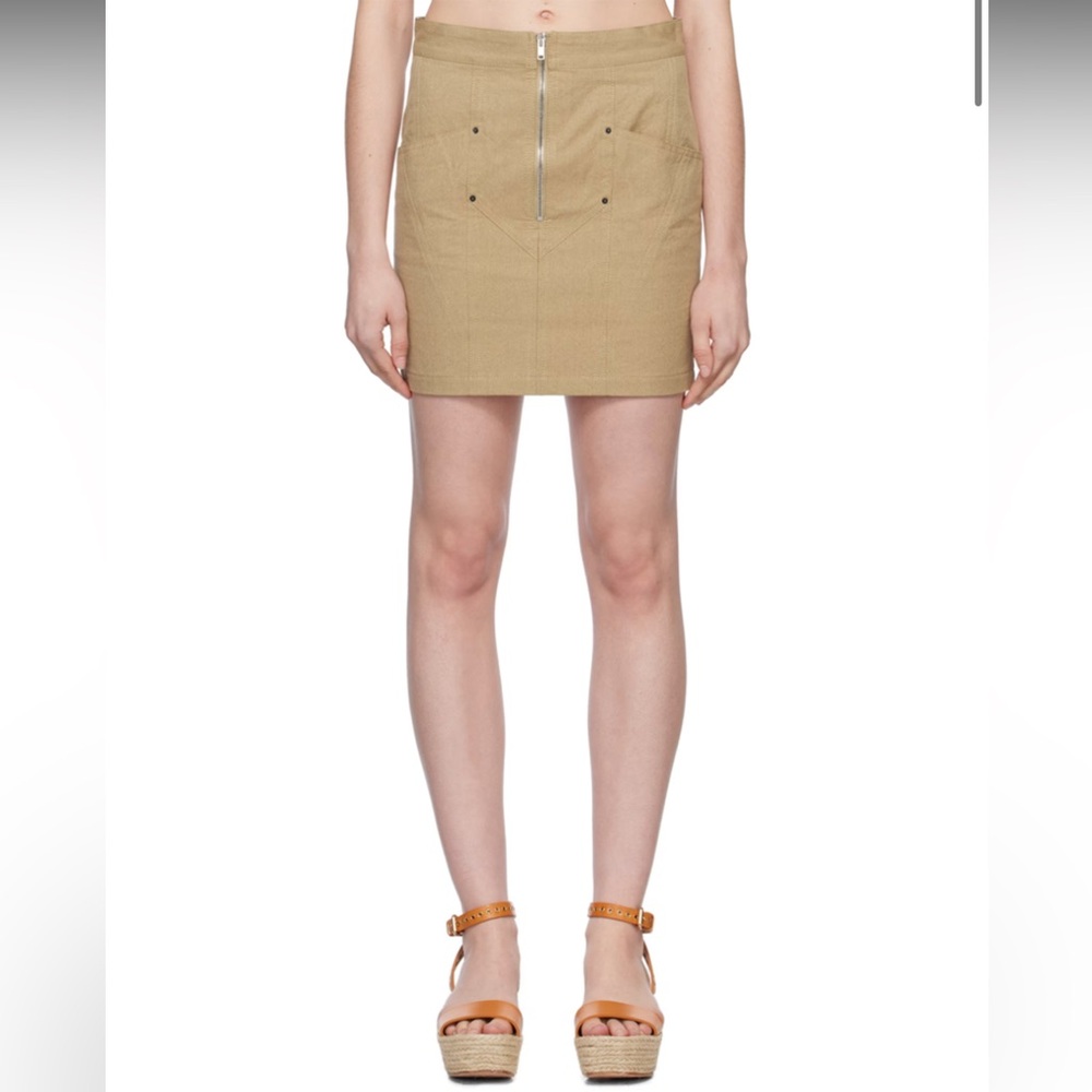 ISABEL MARANT Taupe Teller Miniskirt